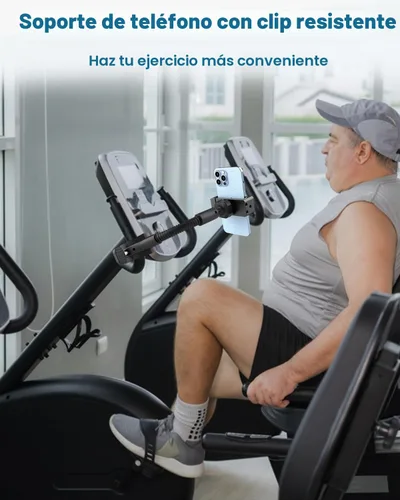 Vista 8 de Soporte de teléfono para bicicleta estática reclinada, se adapta a