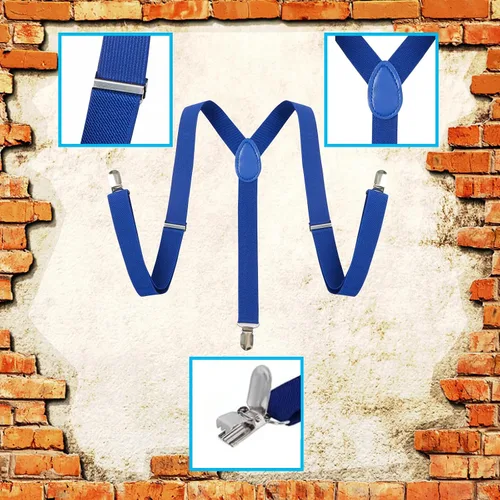 Vista 4 de Lukvuzo Super Bros M & L - Accesorios de disfraz para niños y adultos, sombrero de fontanero con bigotes y tirantes, guantes para cosplay