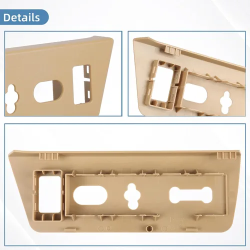 Vista 7 de Panel de moldura de asiento eléctrico y bisel del interruptor de asiento negro lado del conductor compatible con Ford F150 2009-2014 Lincoln Mark LT