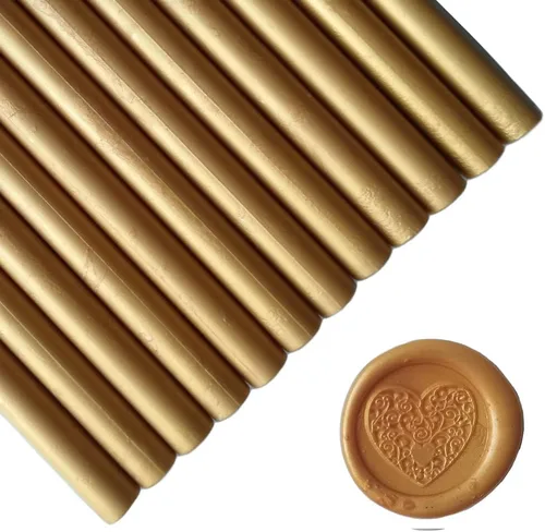 Vista 22 de 12 barras de cera para sellar pistola de pegamento para sello de cera, palos de cera PORXFLY Seal ideales para sobres de tarjetas, envoltura de Negro
