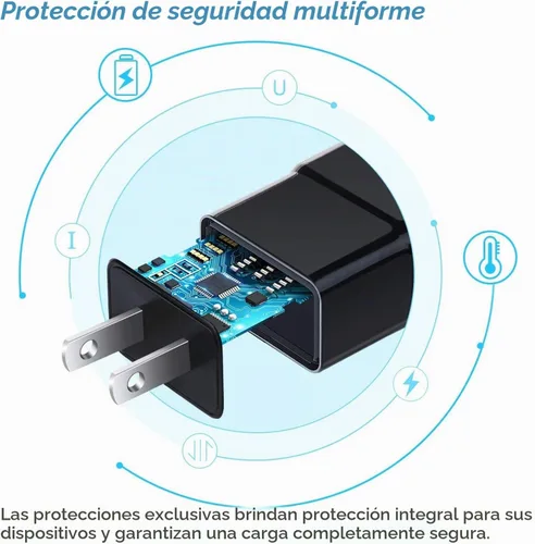 Vista 7 de Paquete de 6 cargadores USB de carga rápida, cargador de pared USB rápido para teléfono Android compatible con Samsung Galaxy S21/S20/S10/S10e/S10