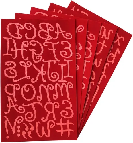 Vista 5 de Magfok Letras termoadhesivas de 1.5 pulgadas para transferencia en mayúsculas y minúsculas, 5 hojas (negro)