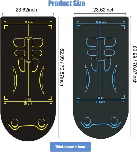 Vista 8 de Alfombrilla de entrenamiento antideslizante para rueda de abdominales, alfombrilla de ejercicio con bolsa de almacenamiento, equipo de ejercicio