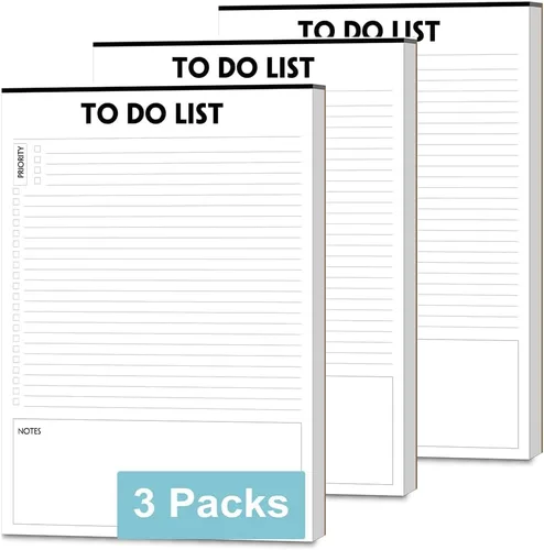 Vista 7 de Nokingo Libreta de Tareas - 5.5"x8.2", 50 Hojas, Cuaderno de Tareas con Lista de Verificación y Organización, Desengrapable, Escritura Simple
