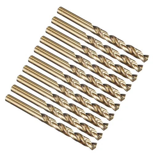 Vista 307 de PATIKIL Broca Jobber de 0.039 in, vástago recto M35 cobalto 5% acero de alta velocidad 135° acabado dorado para metal duro de acero inoxidable - 2