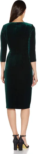 Vista 2 de Adrianna Papell Vestido de terciopelo con lazo frontal para mujer