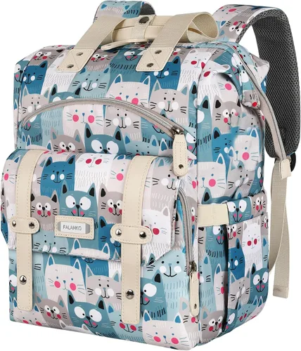 Vista 10 de Mochila para portátil para mujer, para trabajo de doctoras, profesoras, enfermeras, de 15.6 pulgadas, mochila universitaria de apertura amplia