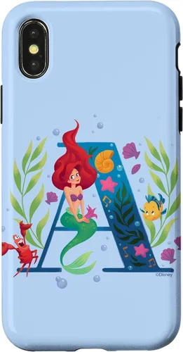 Vista 5 de Disney Carcasa para iPhone 17 con monograma de sirena y letra A para Ariel