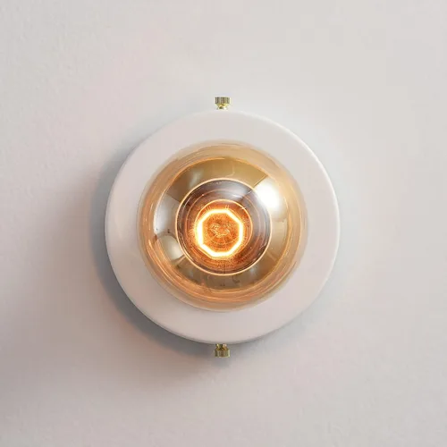 Vista 6 de BRIGHTTIA Luna Uno - Aplique de pared de 1 luz, accesorio industrial moderno de mediados de siglo para pared y techo, lámpara minimalista para baño