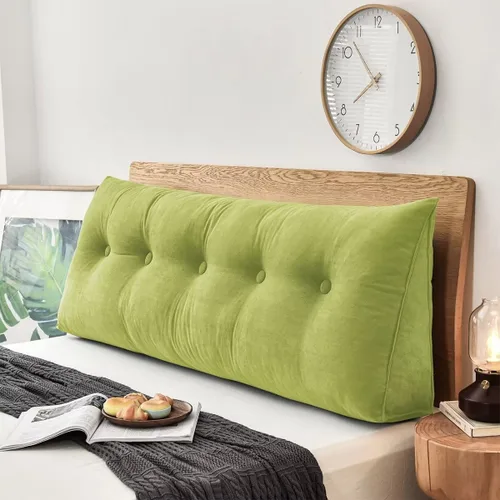 Vista 12 de Cabecera triangular grande con respaldo de cuña y respaldo de posicionamiento, almohadas de lectura, almohadas de cuña para cama de día, litera