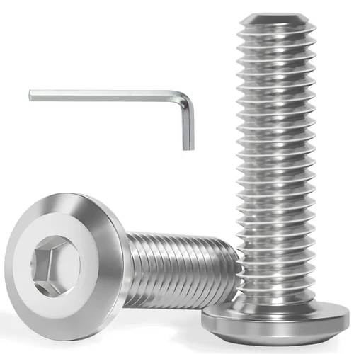 Vista 21 de VGBUY M6-1.0 x 8 mm 100 piezas Tornillos de cabeza plana con casquillo hexagonal, 304 de acero inoxidable 18-8, rosca completa, llave hexagonal