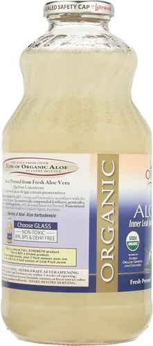 Vista 2 de Lakewood, Jugo de gel de aloe vera orgánico, 32 onzas