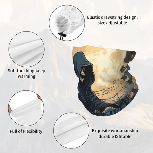 Vista 6 de Máscara facial transpirable, bandana para el cuello, polaina, bufanda, pasamontañas