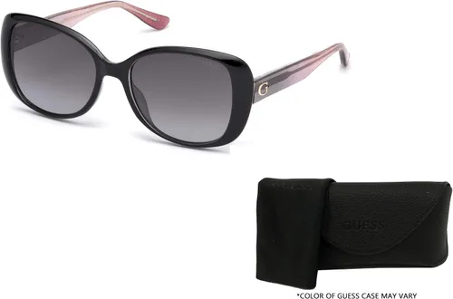 Vista 3 de GUESS GU7554 Square Sunglasses for Women + BUNDLE with Designer iWear Eyewear Care Kit