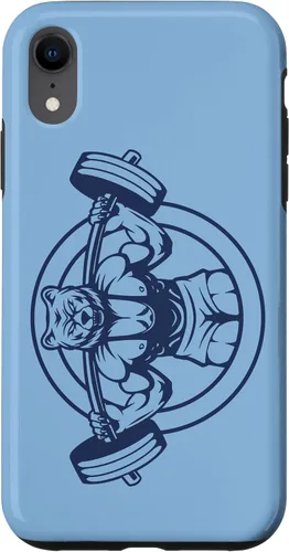 Vista 25 de iPhone 16 Bear Barbell diseño para culturistas caso de culturismo