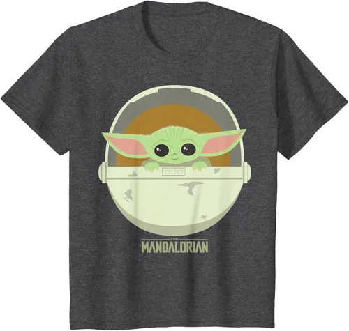 Vista 26 de Star Wars The Mandalorian The Child Bassinet - Camiseta con retrato Negro
