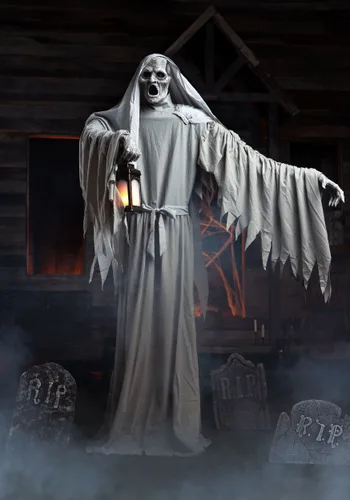 Vista 7 de Decoración Animatrónica de 2.1 m Frederick el Fantasma Flotante para Halloween Multicolor
