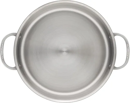 Vista 3 de Le Creuset Sartén Rondeau de acero inoxidable de tres capas, 4.5 cuartos de galón