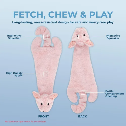 Vista 3 de Best Pet Supplies Juguetes chirriantes para perros con tela suave y duradera para mascotas pequeñas, medianas y grandes, juguete interactivo