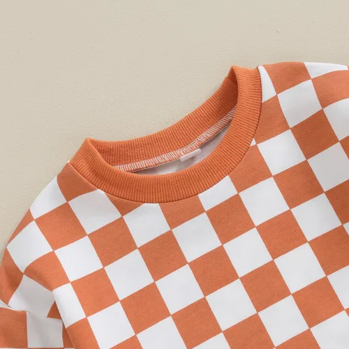 Vista 19 de Karuedoo Sudadera a cuadros para bebé niño y niña, mameluco de gran tamaño, manga larga, con burbujas, ropa neutra para otoño