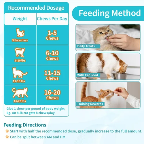 Vista 7 de Golosinas calmantes para gatos, 500 golosinas calmantes crujientes y cremosas con melatonina, manzanilla para gatos, alivio del estrés
