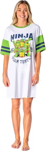 Vista 4 de INTIMO Nickelodeon Teenage Mutant Ninja Turtles - Camiseta de pijama para mujer desde 1984, Blanco