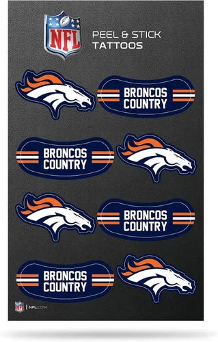 Vista 26 de Rico Industries NFL Footbal Peel & Stick Temporary Tattoos - Eye Black - Game Day Approved!