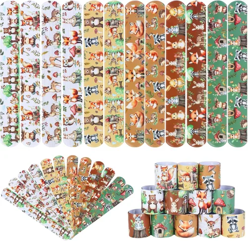 Vista 7 de Serencatcher 48pcs Slap Bracelets Party Favors for Birthday Baby Shower Party Supplies Gifts