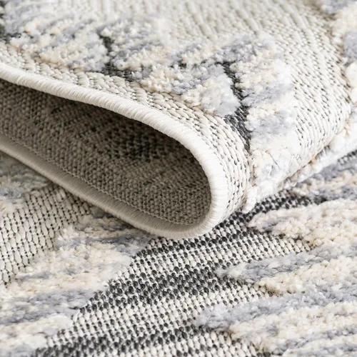 Vista 6 de Unique Loom Arlo Collection - Alfombra Kai (Runner 2' 0" x 6' 0", beige arenoso/gris)