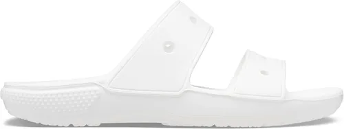 Vista 4 de Crocs Sandalias clásicas unisex de dos correas para adultos, Blanco