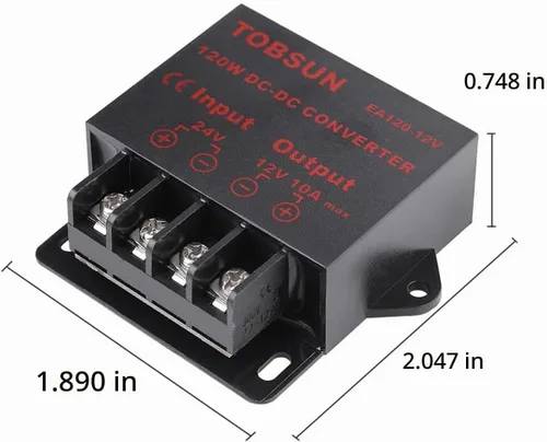 Vista 4 de DC 24V a DC 12V 10A 120W Convertidor Reductor Step Down Buck Regulador de Voltaje Reductor Convertidor de Energía Mini Módulo Transformador 12V