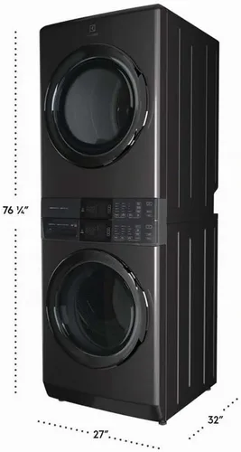 Vista 6 de Electrolux Torre de Lavandería con Lavadora Apilada de 4.5 pies cúbicos y Secadora Eléctrica de 8.0 pies cúbicos en Blanco con SmartBoost Premixing