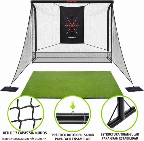 Vista 7 de ZEALFEEL Golf Net, 10x7FT/8x8FT,Side Barriers & Auto-Ball Auto-Ball Return