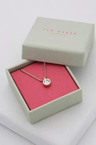Vista 4 de Ted Baker London Plain Crystal Bundle, pendientes de cristal Sinaa, collar de cristal Sininaa, pulsera de cristal Sarsa (tono oro rosacristal)