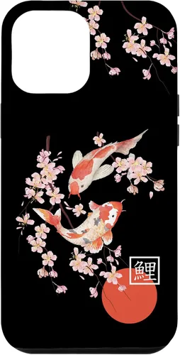 Vista 26 de Cherry Blossom Koi Carp Fish Japanese Sakura Graphic Art Case for iPhone 17