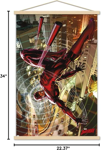 Vista 7 de Trends International Marvel Comics Daredevil - Póster de pared para cubierta de techo, 22.37 x 34.00 pulgadas, paquete de impresión premium