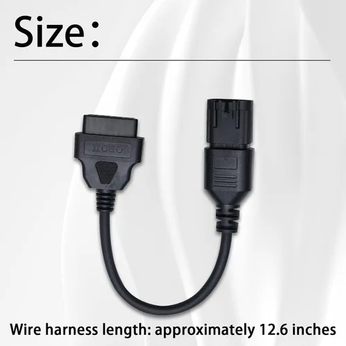 Vista 3 de XTPTFABS Cable conector de diagnóstico de 16 pines hembra a 8 pines CAN EOBD OBD2 OBDII compatible con Polaris ATV motocicleta Slingshot (solo cable)