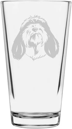 Vista 349 de Podenco Canario - Vaso de pinta de 16 onzas con temática de perro personalizado