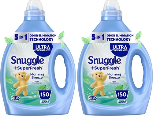 Vista 10 de Snuggle Suavizante líquido para telas, SuperFresh Original, elimina olores difíciles, concentrado 2 veces, 150 cargas