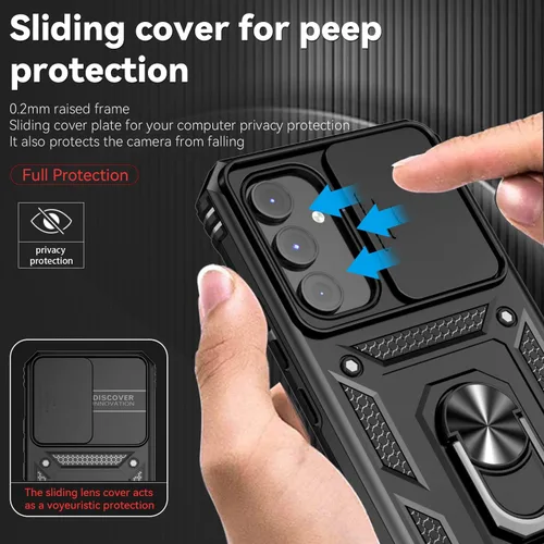 Vista 3 de Funda para Samsung Galaxy A54 5G, con protectores de pantalla y funda para cámara, [grado militar] 16 pies. Funda a prueba de caídas con función