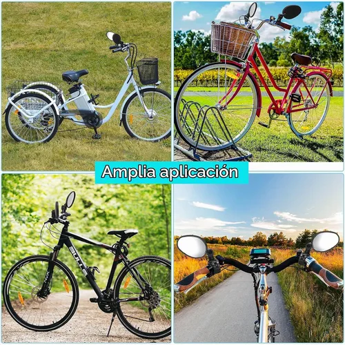 Vista 6 de Hestya 2 Piezas Espejo de Bicicleta 360 Grados Ajustable Seguro Giratorio Espejo de Manillar Accesorios de Bicicleta A Prueba de Golpes Acrílico
