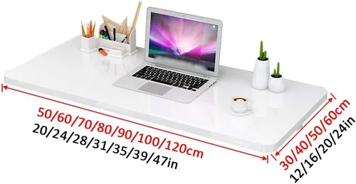 Vista 4 de Mesa plegable de pared, mesa de comedor de cocina, mesa flotante de pared, estante de garaje, escritorio de ordenador para oficina, escritorio