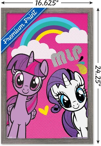 Vista 3 de Trends International Hasbro My Little Pony - Smile Wall Poster, 22.4L x 14.7W, Barnwood Framed Version