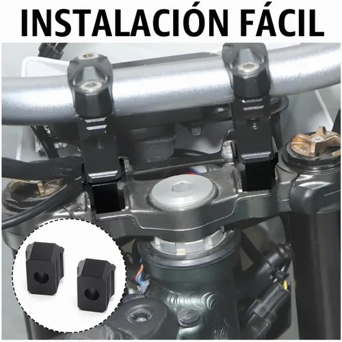 Vista 3 de Elevadores de manillar de motocicleta para Sur Ron Ultra Bee, bloque de almohadillas de elevación de manillar CNC de aluminio para bicicleta