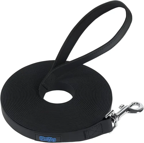 Vista 13 de Vivifying Correa impermeable para perro, correa de entrenamiento para perros de 20 pies, correa duradera con revestimiento de PVC, correa larga