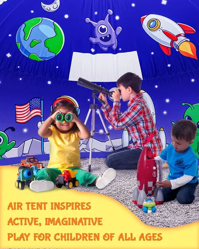 Vista 4 de Skywin Tienda de Aire para Niños (77" x 50") Se Construye en 30 Seg, Tiendas para Niños Pequeños de Interior para Juego Imaginativo, Espaciosas