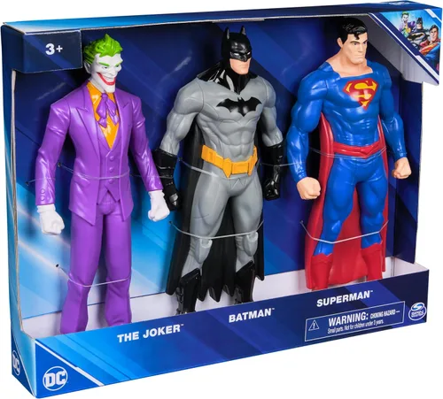 Vista 5 de DC Comics - Juego de figuras de acción de Batman, Superman & The Joker, paquete de 3