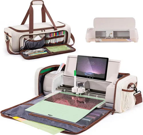 Vista 8 de IMAGINING Bolsa de transporte para Cricut Explore 5, almacenamiento de gran apertura para accesorios y proveedores Cricut