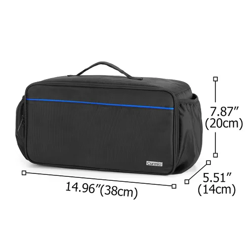 Vista 5 de CURMIO Game Disc Storage Bag Holds Up to 24 Discs, Game Disk Travel Case Compatible for PS5PS4PS4 ProPS3Xbox OneXbox 360Xbox Series XS, Blue