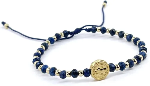 Vista 17 de Pulsera ajustable con moneda de San Benito y cuentas redondas naturales de coral rojo para mujer
